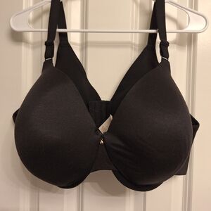 Cacique Backsmoother Lightly Lined Black Full-Coverage Bra